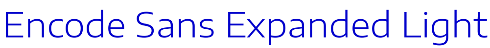 Encode Sans Expanded Light 字体